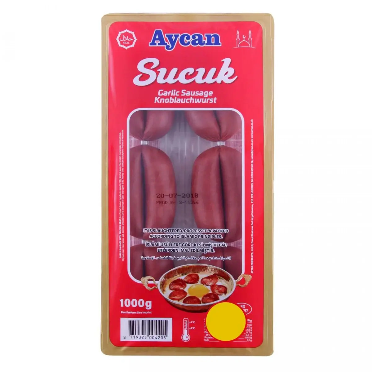 AYNOOR PARMAK SUCUK (FINGER)-1KG