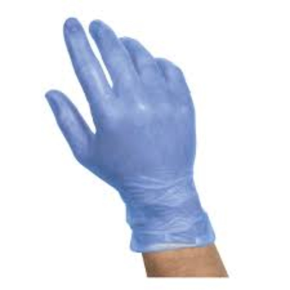 HRD ALLGUARD BLUE VINYL GLOVE (POWDER FREE) LARGE-100PCS