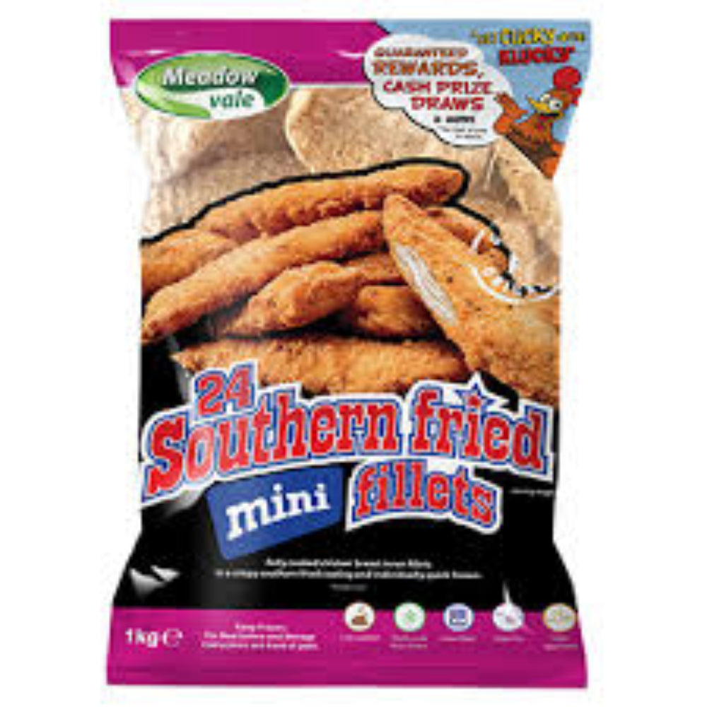 MEADOW VALE SOUTHERN FRIED CHICKEN MINI FILLETS (40G)-1kg