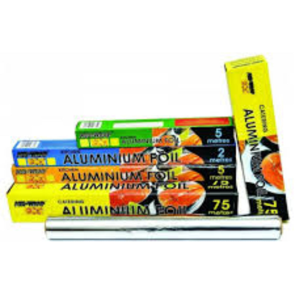 MP 450mm x 75m 18 MAJESTIC JUMBO CATERING KITCHEN FOIL ALU WRAP ROLL 6xRoll