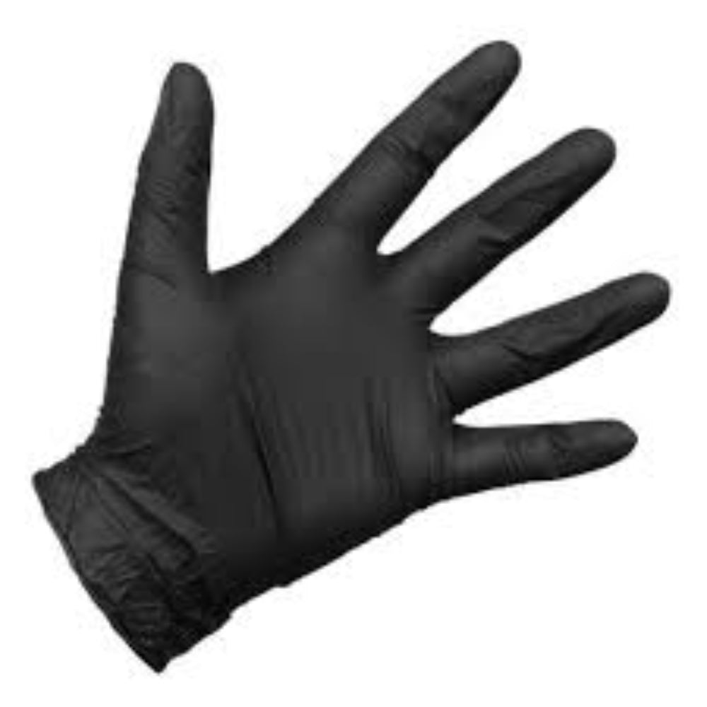 MP EXTRA LARGE NITRILE POWDER FREE GLOVES - BLACK 10x100PCS