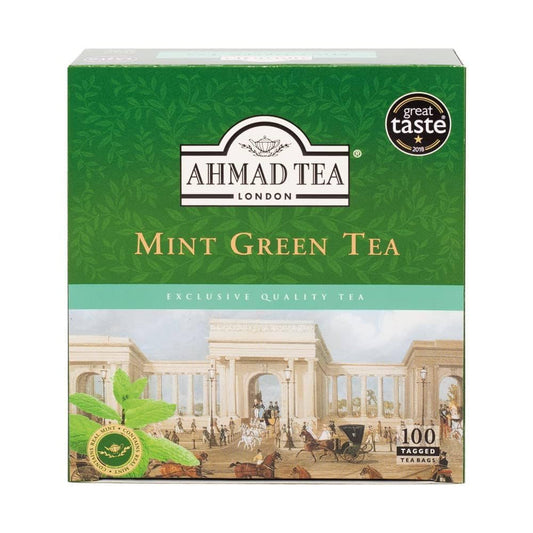 AHMAD TEA BAG MINT 100 GREEN TEA (477)-100BAGS