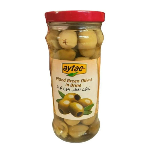 AYTAC GREEN PITTED OLIVES (A12 TIN)
