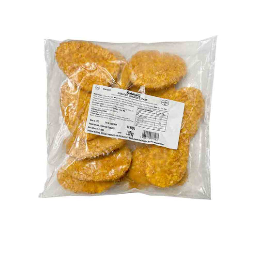 CTF GOLDEN VALLEY BATTERED CHICKEN STEAKS 85G (SELL JUST BOX)-2packx12steaks