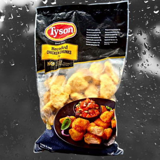 CTF TYSON BREADED CHICKEN CHUNKS 20G-1kg