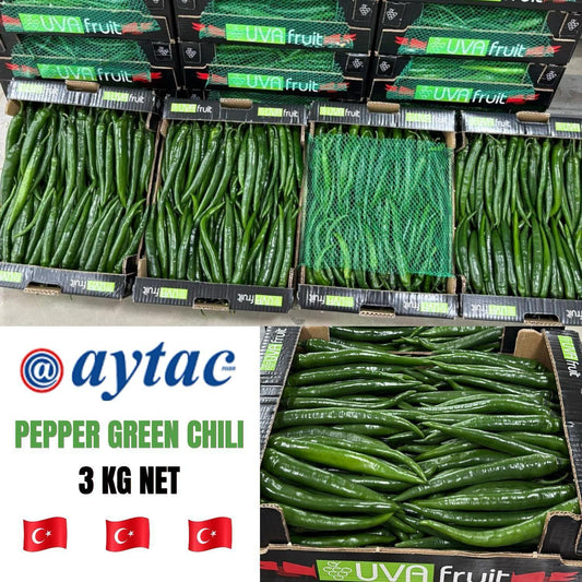 PEPPER CHILI GREEN (PREPACK) 12X250 GR -TRVEG