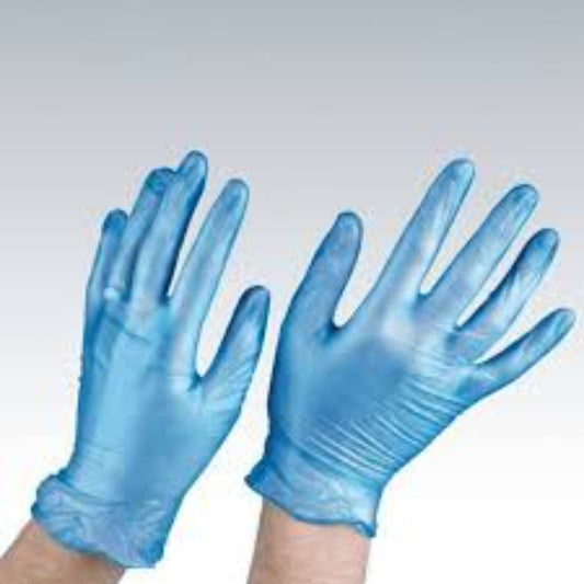 HRD ALLGUARD BLUE VINYL GLOVE (POWDER FREE) X-LARGE-100PCS