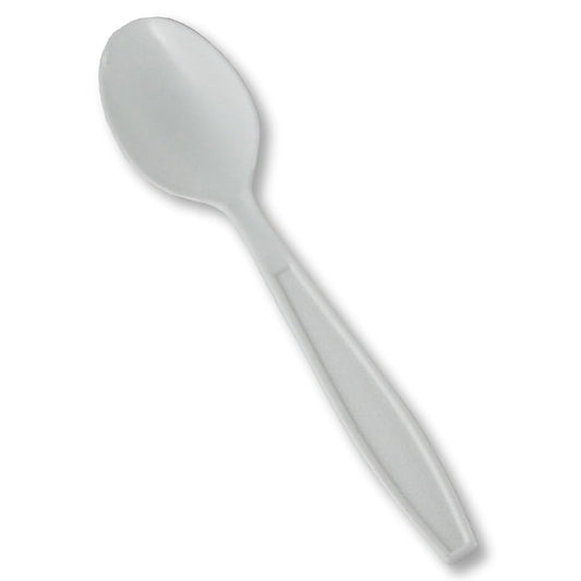 HRD CARIZMA WHITE PP (150MM/5.9Inc) TEASPOON-100PCS