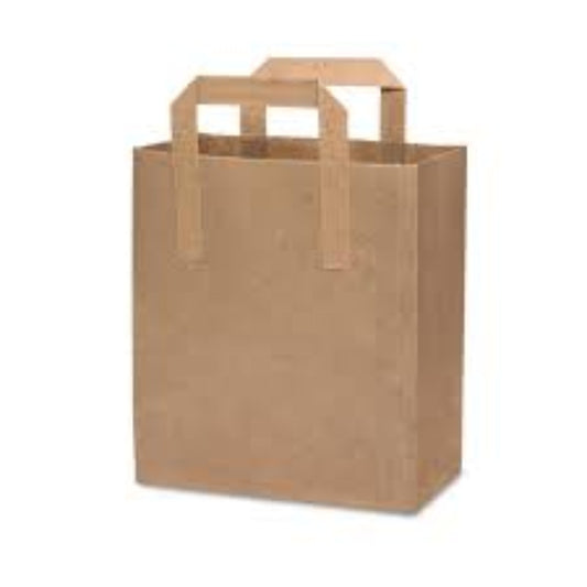 HRD GRAB&G BROWN 70GSM EXT HANDLE BAG (190X80X250MM/7X3X10) SML-250pcs