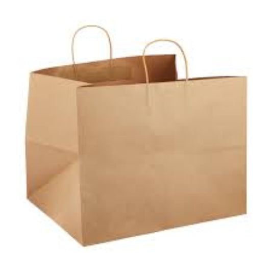 HRD GRAB&G BROWN INT HANDLE PAPER BAG (220X100X240MM/9X4X9Inc) MED-250PCS