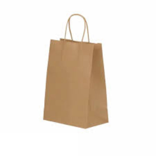 HRD GRAB&G BROWN INT HANDLE PAPER BAG (260X140X290MM/10X5.5X12Inc) LGE-250PCS