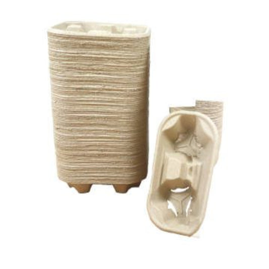HRD GRAB&G MOULDED PULP FIBRE 2 CUP CARRIER-90PCS