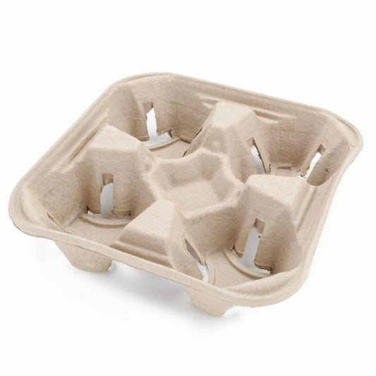 HRD GRAB&G MOULDED PULP FIBRE 4 CUP CARRIER-90PCS