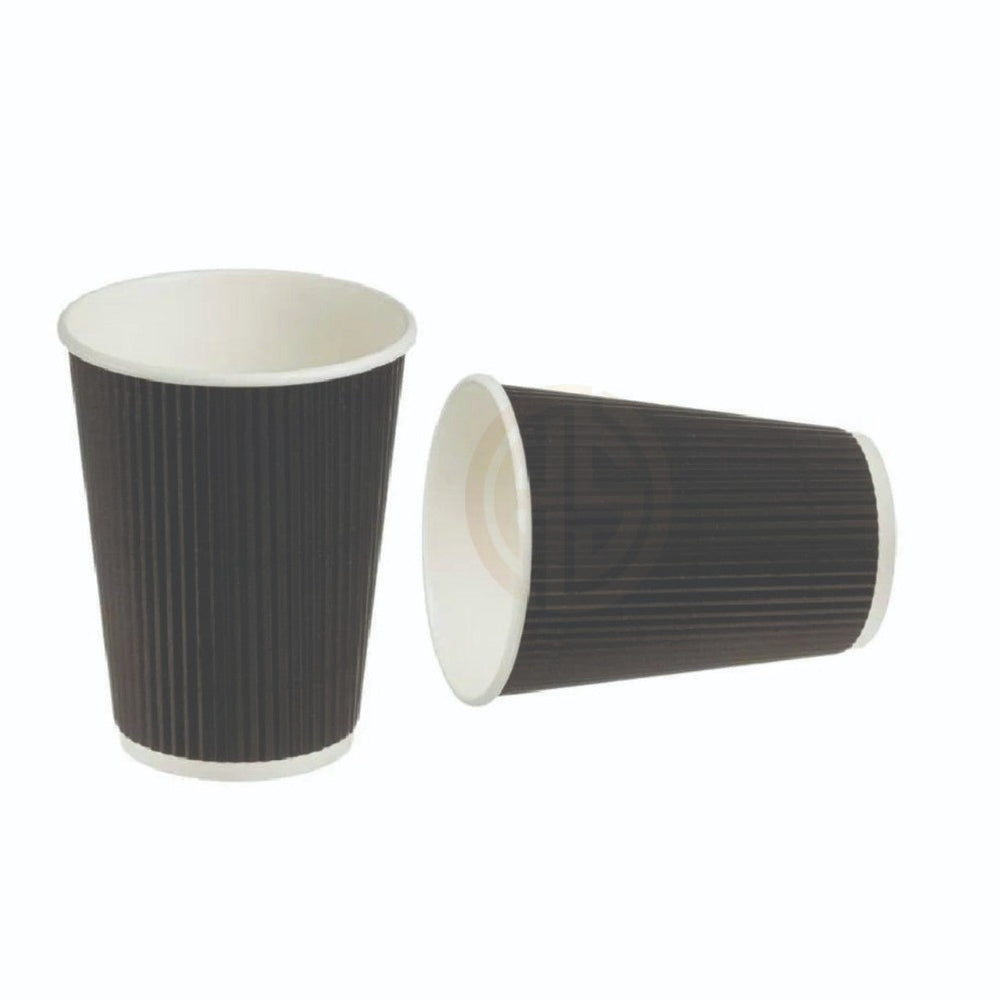 HRD GRAB % GO TRIPLE WALL (RIPPLE)  CUP (113ML/4OZ) BLACK-25PCS