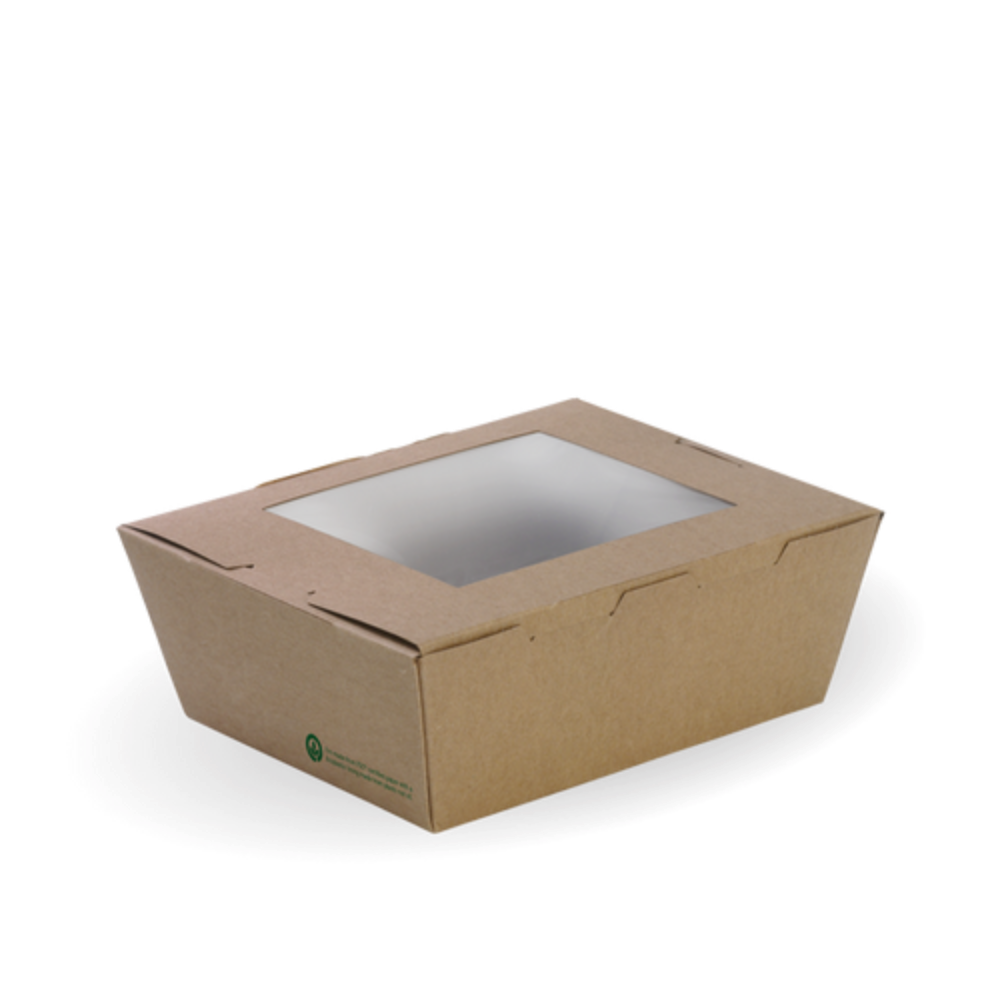 HRD NO.2 SNACK BOX (218/196X161/140X47MM-1450ML/51OZ) BROWN-50PCS