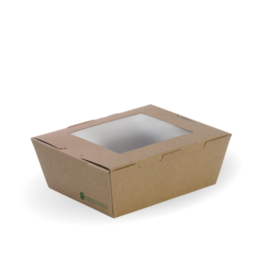 HRD NO.2 SNACK BOX (218/196X161/140X47MM-1450ML/51OZ) BROWN-50PCS