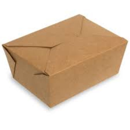 HRD NO.4 SNACK BOX (214/196X161/140X90MM-2800ML/98OZ) BROWN-40PCS
