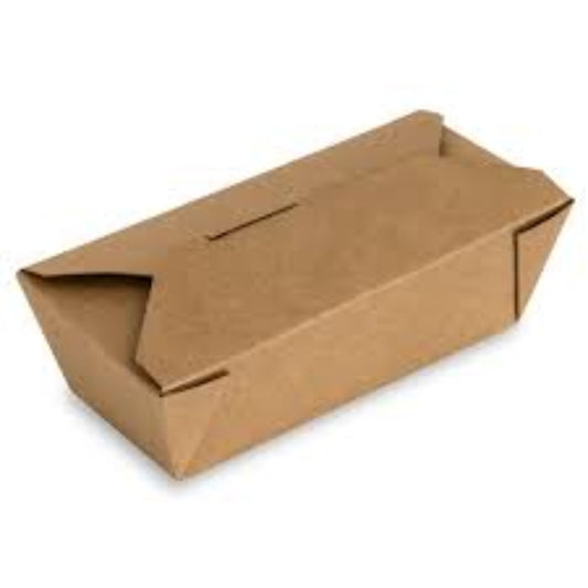 HRD NO.6A SNACK BOX (185/155X90/66X55MM-739ML/26OZ) BROWN-75PCS