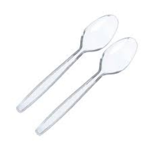 HRD TUZCANI CLEARHEAVY DUTY REUSABLE PS (150MM/5.9) DESSERT SPOON-50PCS