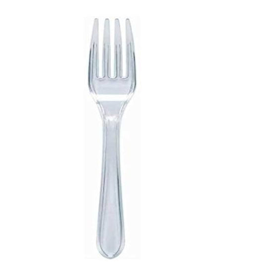 HRD TUZCANI CLEAR HEAVY DUTY REUSABLE PS (165MM/6.5) FORK-50PCS