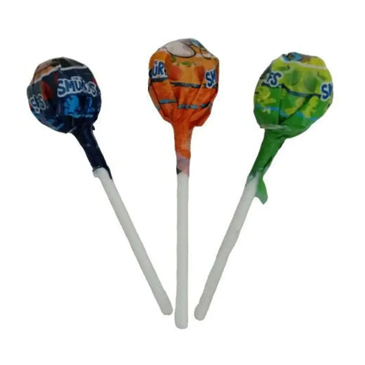 JM UN LOLLYPOP 10G IN DISPLAY-SMURFS