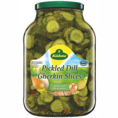 KUHNE SLICED PICKLED DILL GHERKIN 4x2.45kg