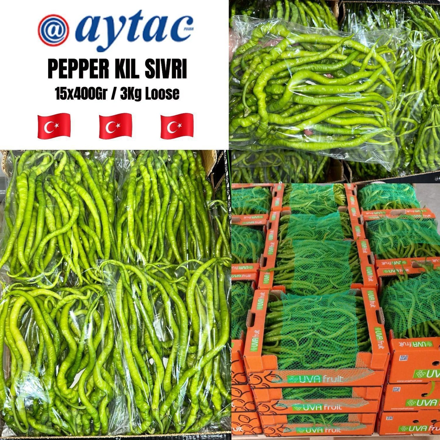 PEPPER KIL SIVRI (PREPACK) 15X400 GR -TRVEG