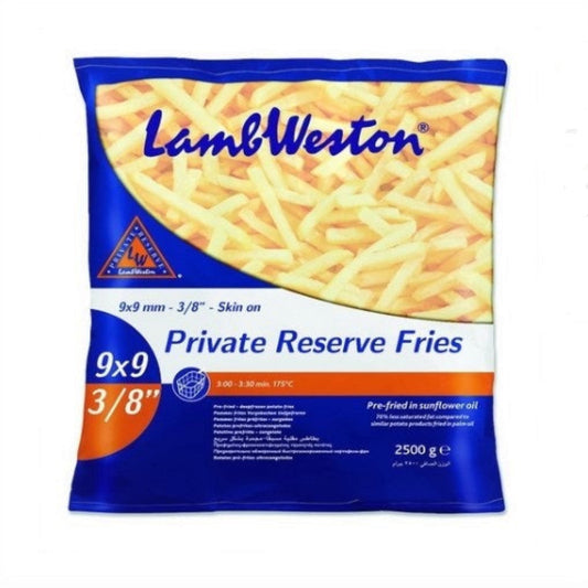 LAMBWESTON PRIVATE RESERVE CHIPS 3/8 (F64) 9X9-2.5KG