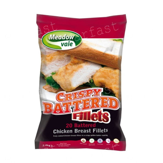 MEADOW VALE CRISPY BATTERED CHICKEN FILLETS (120G)-2.4kg