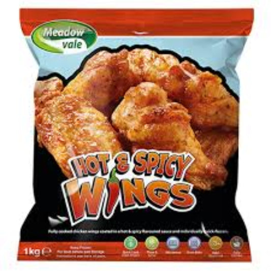 MEADOW VALE HOT & SPICY COATED CHICKEN WINGS-1kg