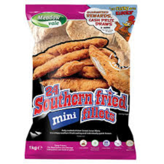 MEADOW VALE SOUTHERN FRIED CHICKEN MINI FILLETS (40G)-1kg