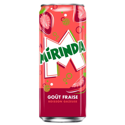 MIRINDA STRAWBERRY SLIM CAN-330ML