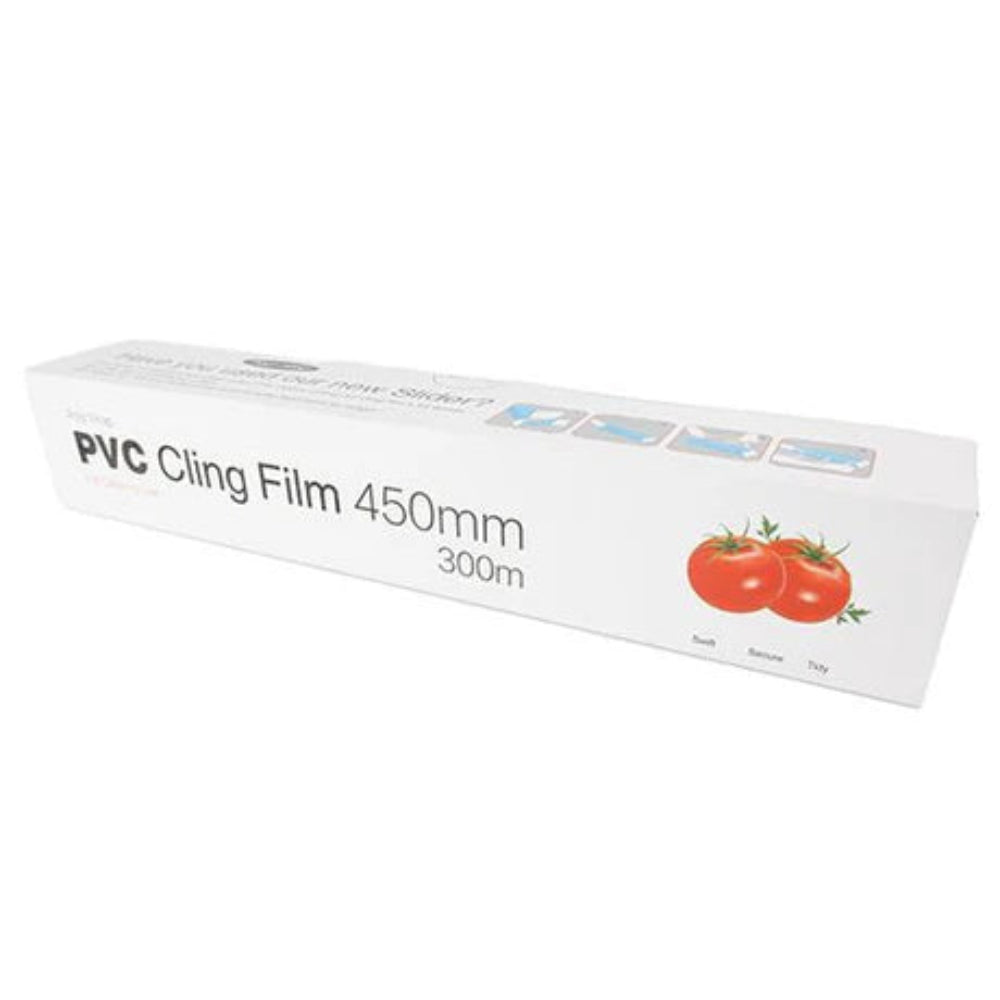 MP 450mm x 300m MAJESTIC JUMBO CATERING CLING FILM POLY-WRAPInc -- PVCInc-ROLL