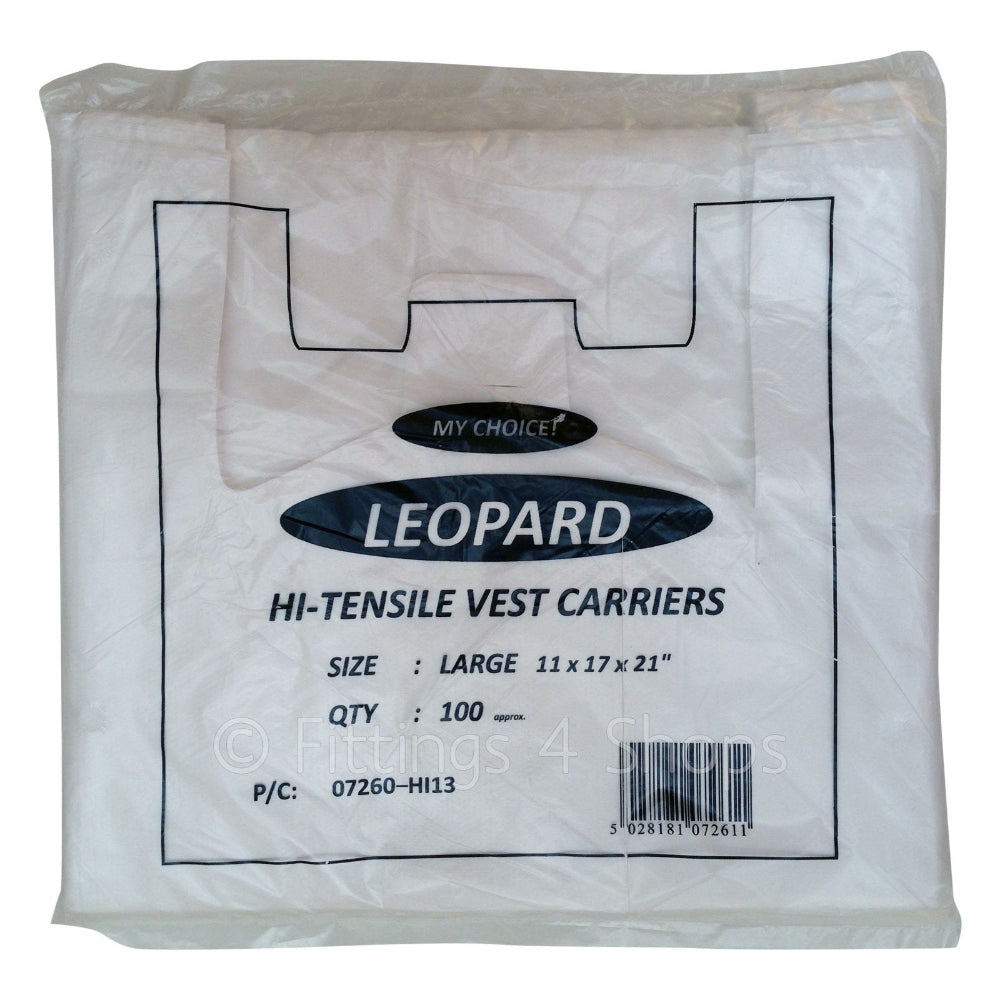 MP MAJECTIC LEOPARDInc WHITE HI-TENSILE VEST CARRIERS LARGE (11x17x21) 14MUInc-100pcs