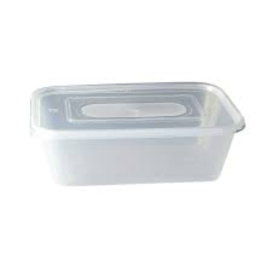 MP MAJESTIC C650 CLEAR PP PLASTIC RECTANGULAR MEDIUM CONT+LIDS-50PCS/BAG