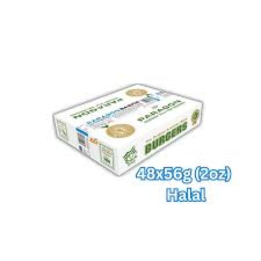 PARAGON BASICS ECONOMY BURGER HALAL 2OZ-48x56g
