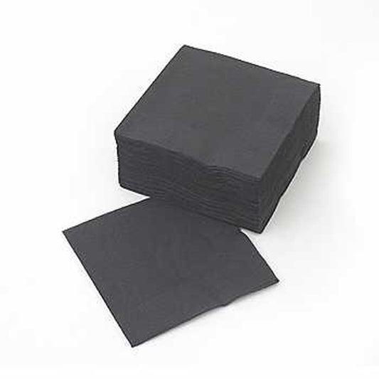 POPPIES SPD504 - NAPKIN 2PLY 40CM 4-FOLD BLACK-100PCS