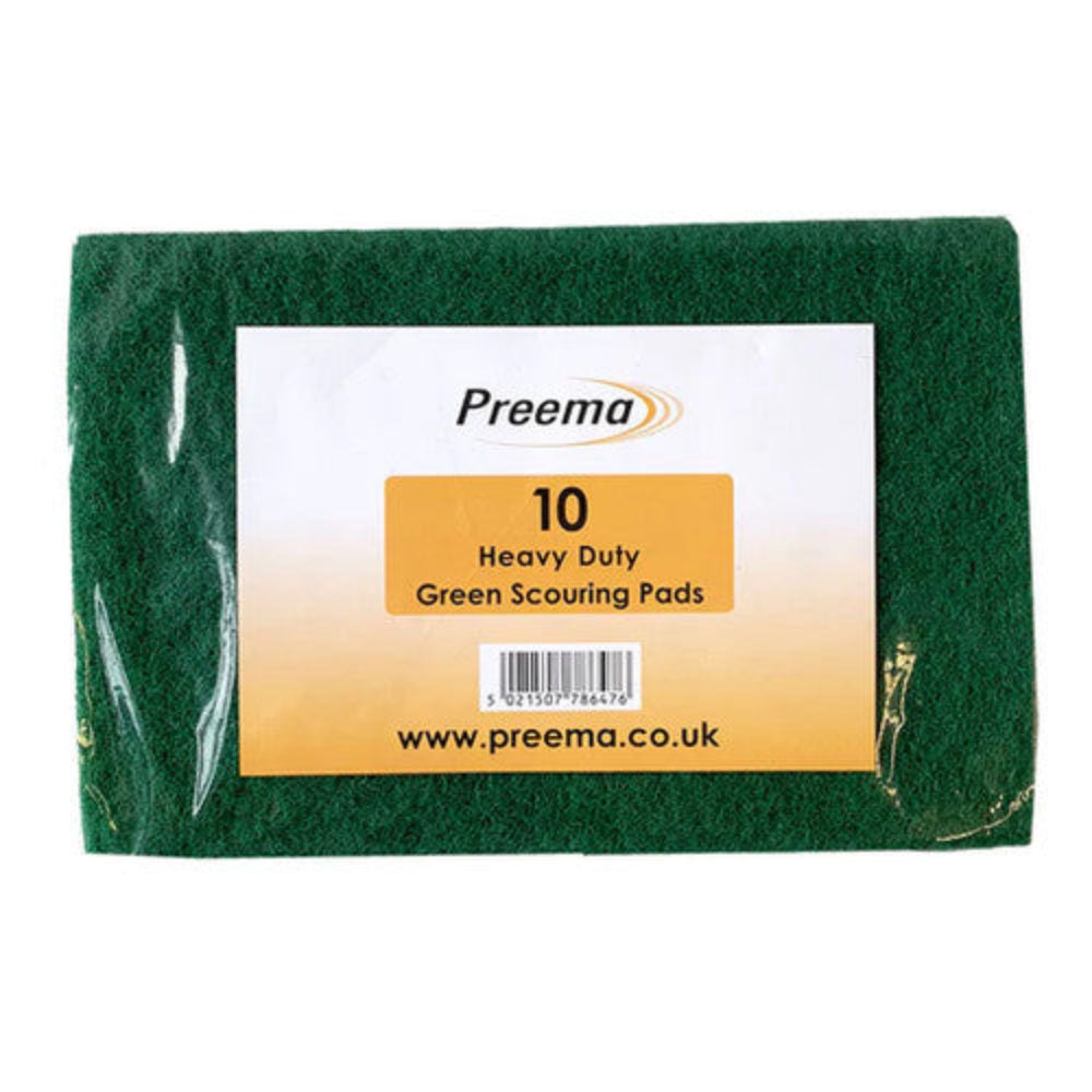 PREEMA H. DUTY GREEN SCOURING PADS (6X9Inc)Inc-
