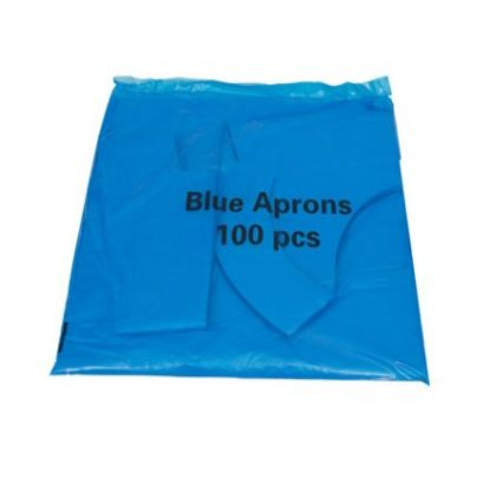 PREEMA PE BLUE FLAT PACKED DISPOSABLE APRONS� X 100-100pcs