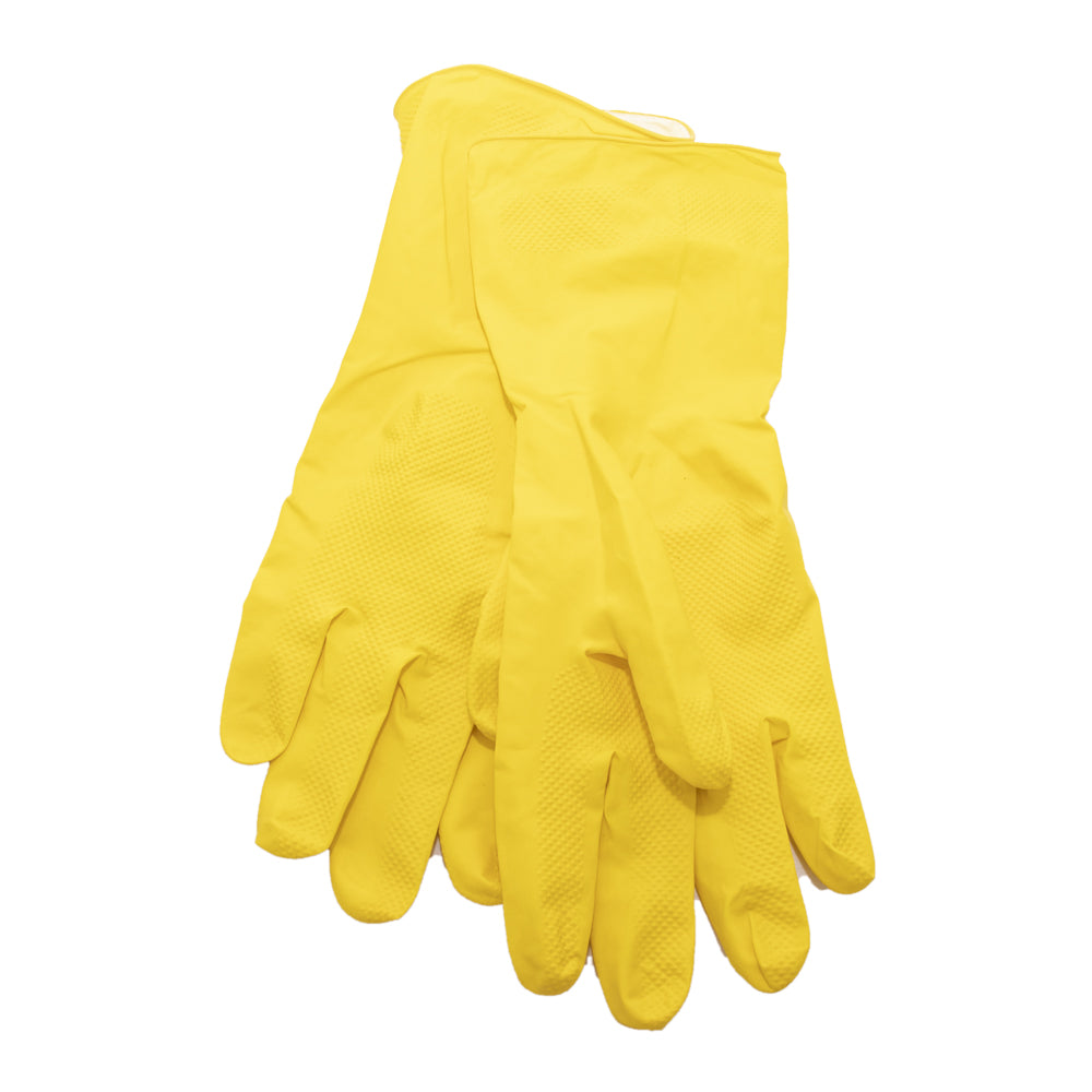 PREEMA YELLOW RUBBER GLOVES MEDIUM-12pcs