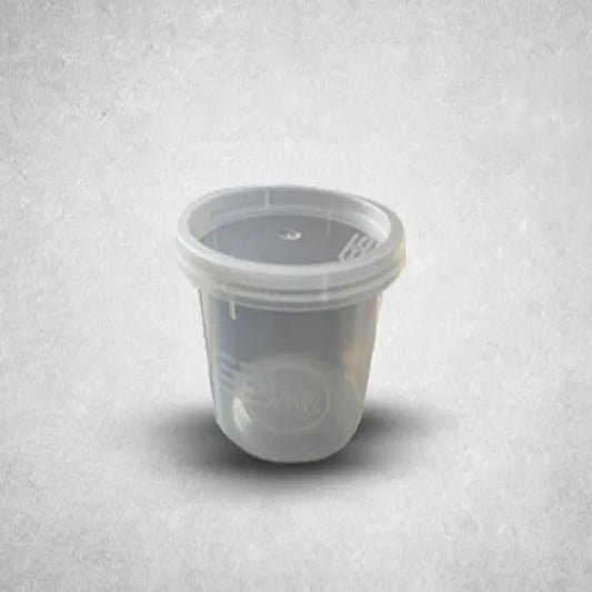 SATCO PLASTIC MICRO 8OZ POTS WITH LIDS-25PCS