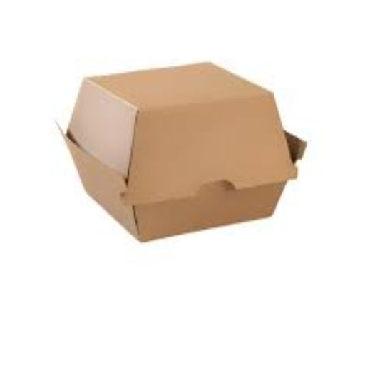 SHWN FOIL LINED PRINTED BURGER BOX BROWN HP10-200pcs