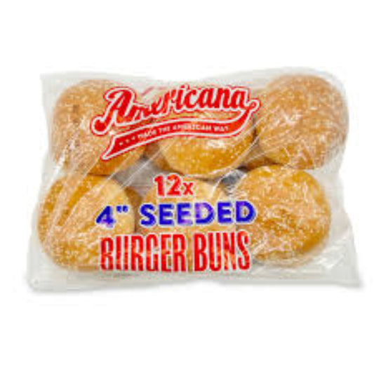 SP AMERICAN SEEDED BURGERS BUNS 4Inc(48PCS)-12PC(90-100mm)