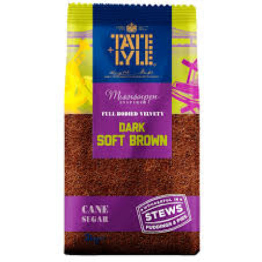 TATE & LYLE DARK BROWN SOFT SUGAR 4X3KG FILM-3KG
