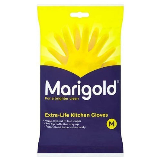 WT MARIGOLD EXTRA LIFE KITCHEN GLOVES MEDIUM-1
