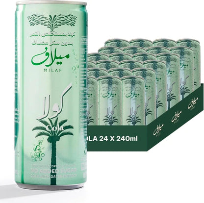 MILAF COLA Date-Based Soft Drink (No Added Sugar) 24x 250ml can