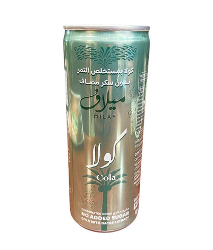 MILAF COLA Date-Based Soft Drink (No Added Sugar) 24x 250ml can